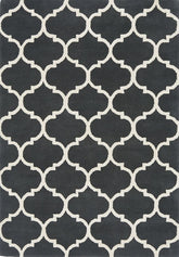 Albany Ogee Charcoal Rug for Bedroom & Livingroom 160x230cm